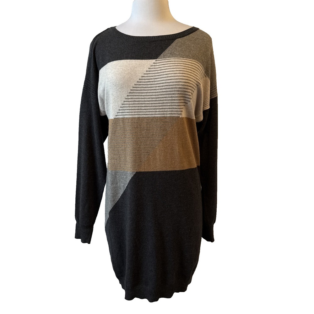 Prana Anka Sweater Dress Organic Cotton Merino Wool‎ Women's M Boho Chic Winter